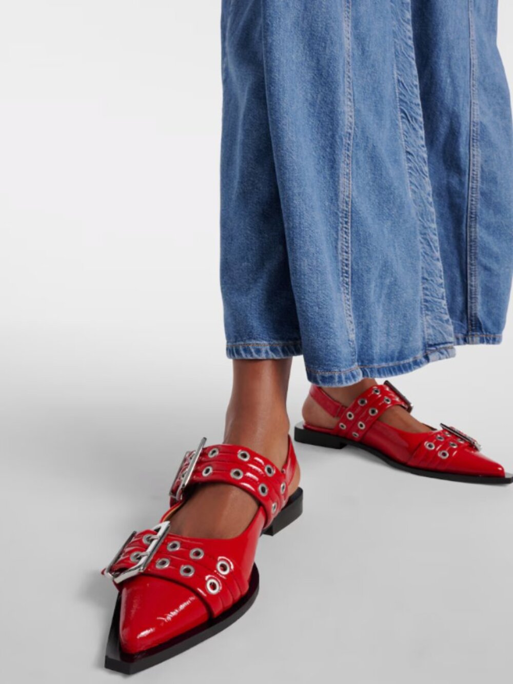 GANNI Ballerina Buckle Flats